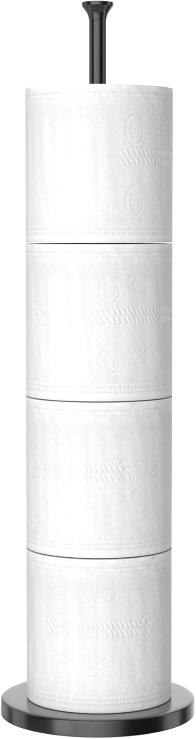 Toilettenpapierhalterständer (mit Reservefunktion), freistehender Toilettenpapierhalter, Edelstahl-Toilettenpapierhalterständer für die Aufbewahrung von Ersatzrollen für Badezimmer und Toilette