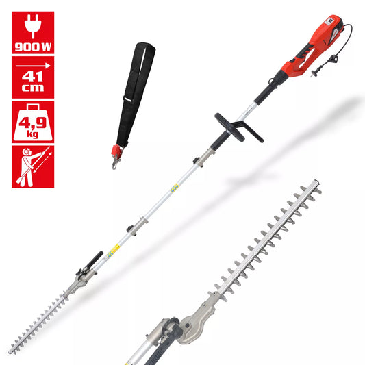 Elektro Heckenschere Teleskop 41cm 900W 4,9 kg Garten Hoch Hecken Schere Trimmer